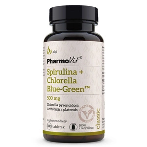 Spirulina + Chlorella + Blue-Green suplement diety 180 tabletek