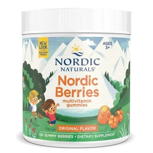 Nordic Berries Kompleks witamin suplement diety dla dzieci w pysznych żelkach Pomarańcza z Cytryną 120szt