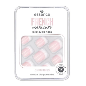 French Manicure Click & Go Nails sztuczne paznokcie 01 Classic French 12szt