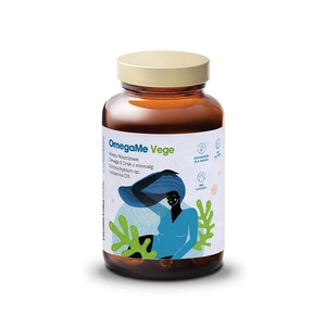 OmegaMe Vege kwasy tłuszczowe Omega 3 DHA z alg morskich z witaminą D3 suplement diety 60 kapsułek
