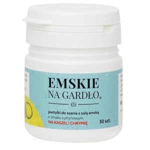 Emskie na gardło suplement diety do ssania Cytryna 30 pastylek