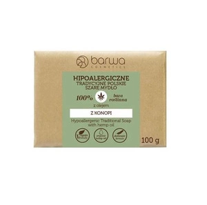 Hipoalergiczne tradycyjne polskie szare mydło z olejem z konopi 100g