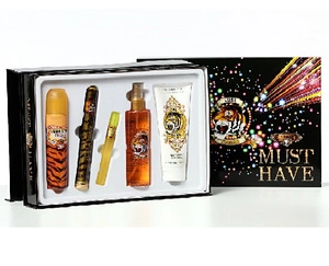 Cuba Tiger Must Have zestaw woda perfumowana spray 100ml + woda perfumowana spray 35ml + miniatura wody perfumowanej spray 15ml + mgiełka spray 200ml + balsam do ciała 200ml