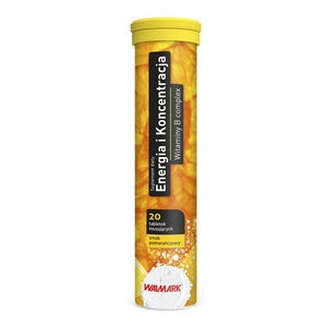 Energia i Koncentracja suplement diety o smaku Pomarańczowym 20 tabletek musujących
