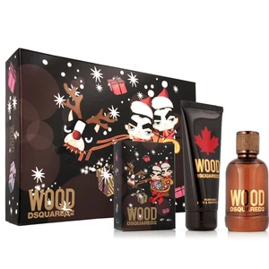 Wood Pour Homme zestaw woda toaletowa spray 100ml + żel pod prysznic 100ml + portfel na karty