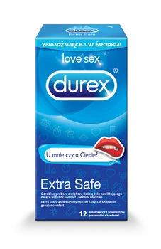 Durex prezerwatywy Extra Safe Emoji 12 szt grubsze nawilżane