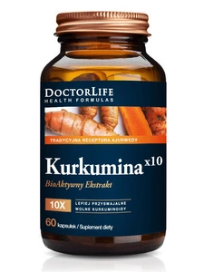 DOCTOR LIFE Kurkumina x10 bioaktywny ekstrakt 500mg suplement diety 60 kapsułek