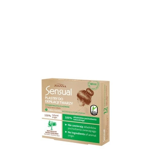 Sensual Vegan plastry do depilacji twarzy 12szt + tubka z oliwką łagodzącą 10ml