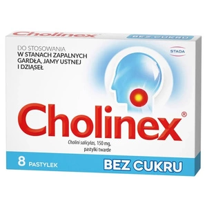 Pastyki do ssania bez cukru do stosowania w stanach zapalnych gardła, jamy ustnej i dziąseł suplement diety 8 szt.