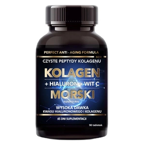 Kolagen morski + hialuron + wit. C 500 mg suplement diety 90 tabletek