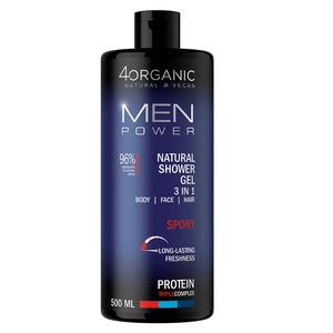 Men Power Sport Natural Shower Gel naturalny żel pod prysznic 3w1 500ml