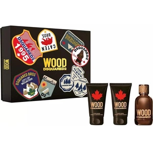 Dsquared2 Wood Pour Homme woda toaletowa spray 50ml + żel pod prysznic 50ml + balsam po goleniu 50ml