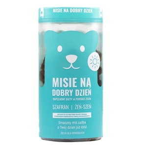 Misie Na Dzień Dobry Szafran i Ashwagandha suplement diety w postaci żelek o smaku Ananasowym 300g