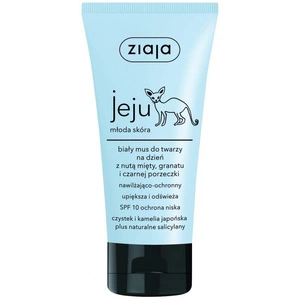 Jeju biały mus do twarzy na dzień SPF10 z nutą mięty granatu i czarnej porzeczki 50ml