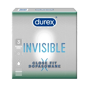 Durex Invisible Close Fit prezerwatywy dopasowane 3 szt