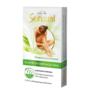 Sensual plastry do depilacji ciała włosy mocne 12szt + tubka z oliwką łagodzącą 10ml