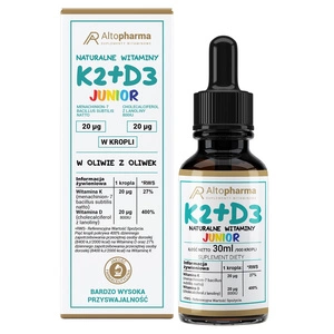 Junior Naturalne Witaminy K2+D3 suplement diety w kroplach 30ml