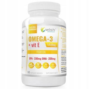 Omega-3 1000mg + Vitamina E suplement diety 90 kapsułek