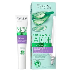 Organic Aloe + Collagen płynne płatki pod oczy redukujące zmarszczki i kurze łapki 4w1 20ml
