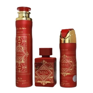Zestaw Sublime Badee Al Oud EDP spray 100ml + PERFUMED SPRAY 200ml + AIR FRESHENER 300ml