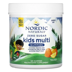 Zero Sugar Kids Multi Gummies Kompleks witamin suplement diety dla dzieci w pysznych żelkach bez cukru Pomarańcza 120szt