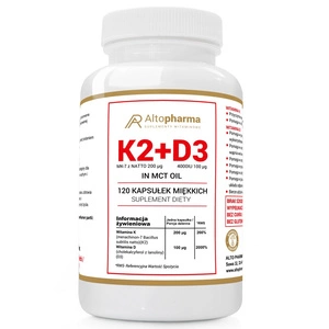 Witamina K2 MK-7 200µg + D3 4000IU suplement diety 120 kapsułek
