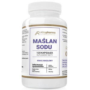 Maślan Sodu 585mg Kwas Masłowy 454,5mg suplement diety 120 kapsułek