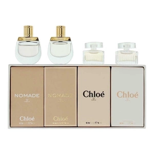 Zestaw miniatur Chloe woda perfumowana 5ml + Chloe Nomade woda perfumowana 5ml + Chloe Nomade woda toaletowa 5ml + Chloe Rose Tangerine woda toaletowa 5ml
