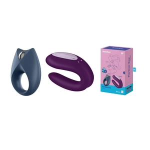 Partner Box 2 zestaw Royal One Ring Vibrator + Double Joy Partner Vibrator