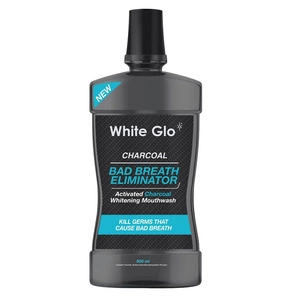 White Glo Charcoal Bad Breath Eliminator płyn do płukania jamy ustnej z aktywnym węglem 500ml