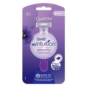 My Intuition Quattro Smooth Violet Bloom jednorazowe maszynki do golenia dla kobiet 3szt