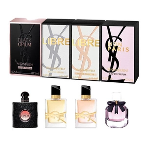 Miniature Collection zestaw Black Opium woda perfumowana spray 7.5ml + Libre woda perfumowana spray 7.5ml + Mon Paris woda perfumowana spray 7.5ml + Libre woda toaletowa spray 7.5ml