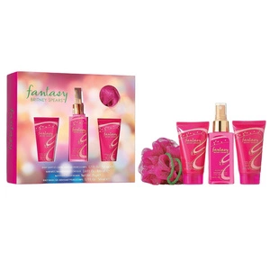 Zestaw Fantasy mgiełka do ciała spray 100ml + balsam do ciała 50ml + żel pod prysznic 50ml + myjka do ciała