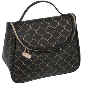 kuferek kosmetyczny z klapą Czarny